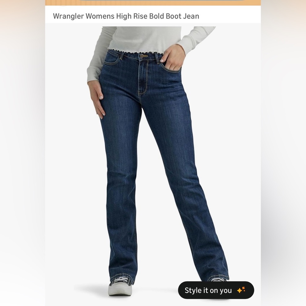 Wrangler Womens High Rise Bold Boot Jean